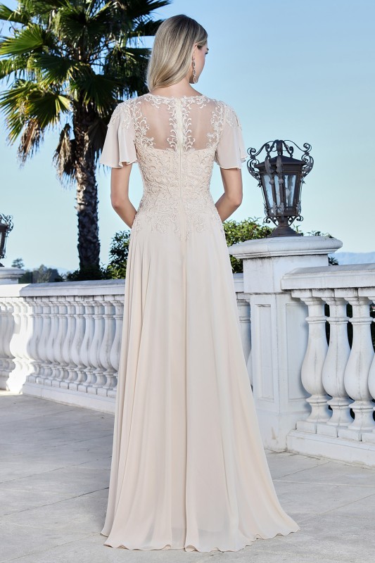 3356-03 ADRA VESTIDO PLUS GALA CHAMPAGNE