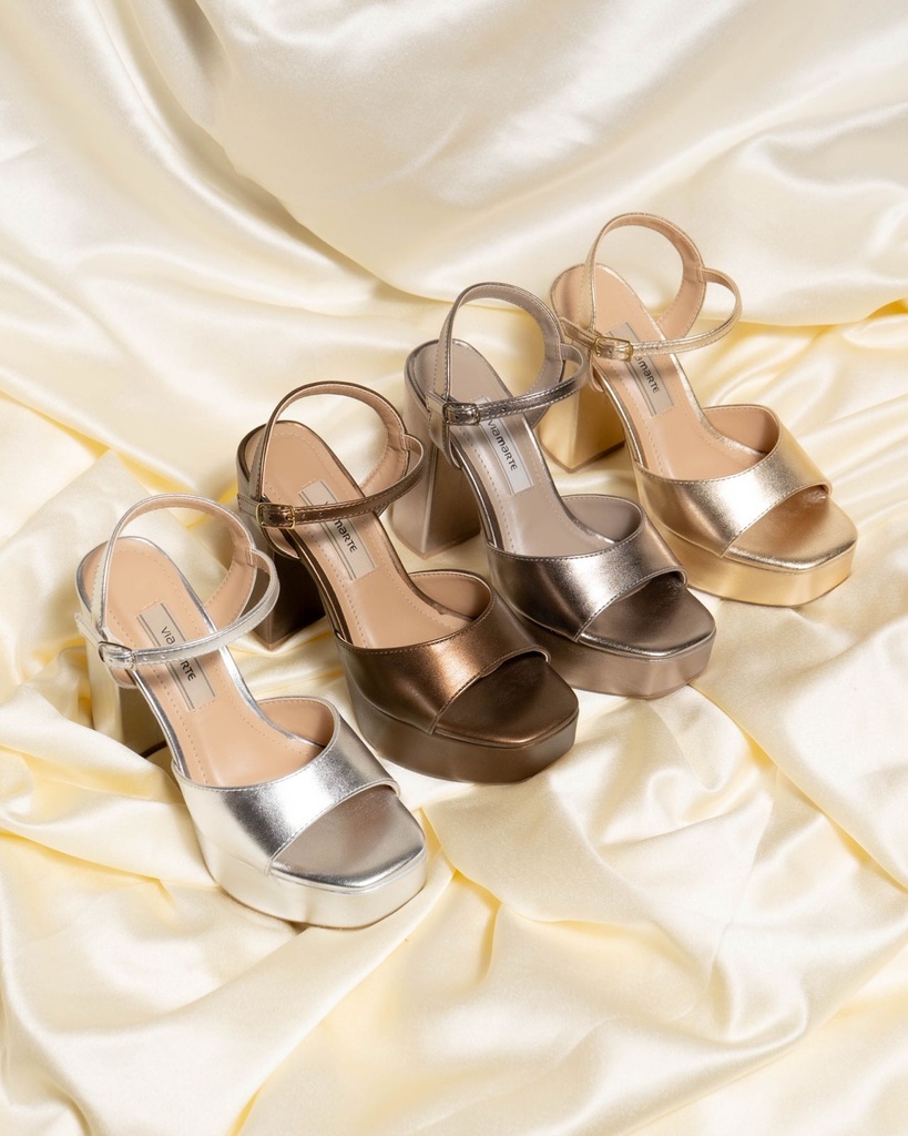 401005 VIAMARTE SANDALIA PLATA METAL