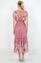 DM4573 MISSA VESTIDO FLOREADO LARGOPALO ROSA