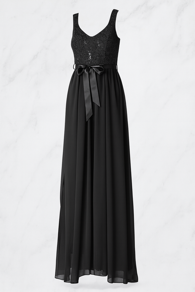 2257 VESTIDO MARCA CAPRICHO COLOR NEGRO