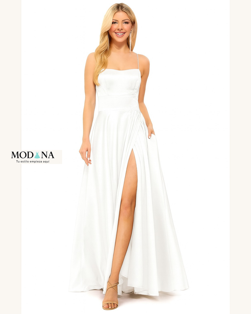 CA1053 VESTIDO MARCA CAPRICHO COLOR BLANCO