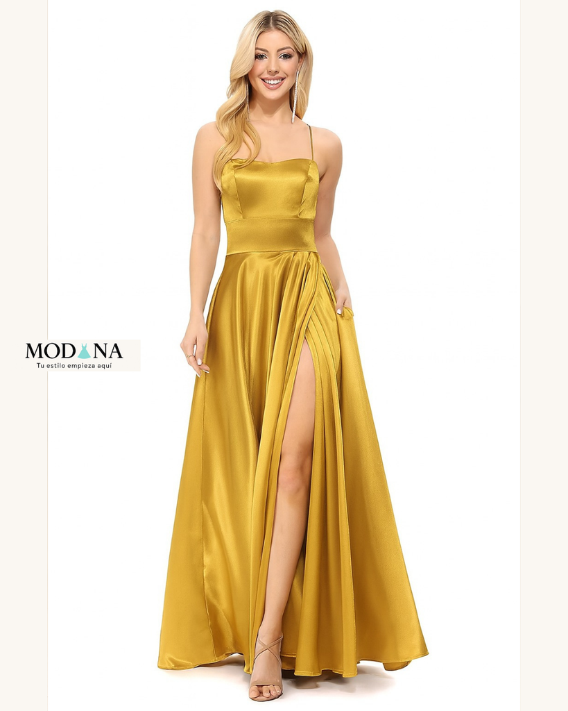 CA1053 VESTIDO MARCA CAPRICHO COLOR DORADO