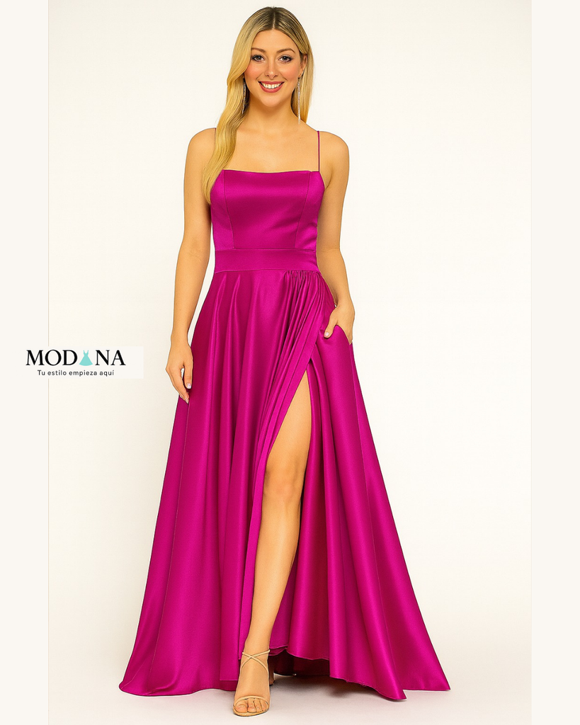 CA1053 VESTIDO MARCA CAPRICHO COLOR MAGENTA