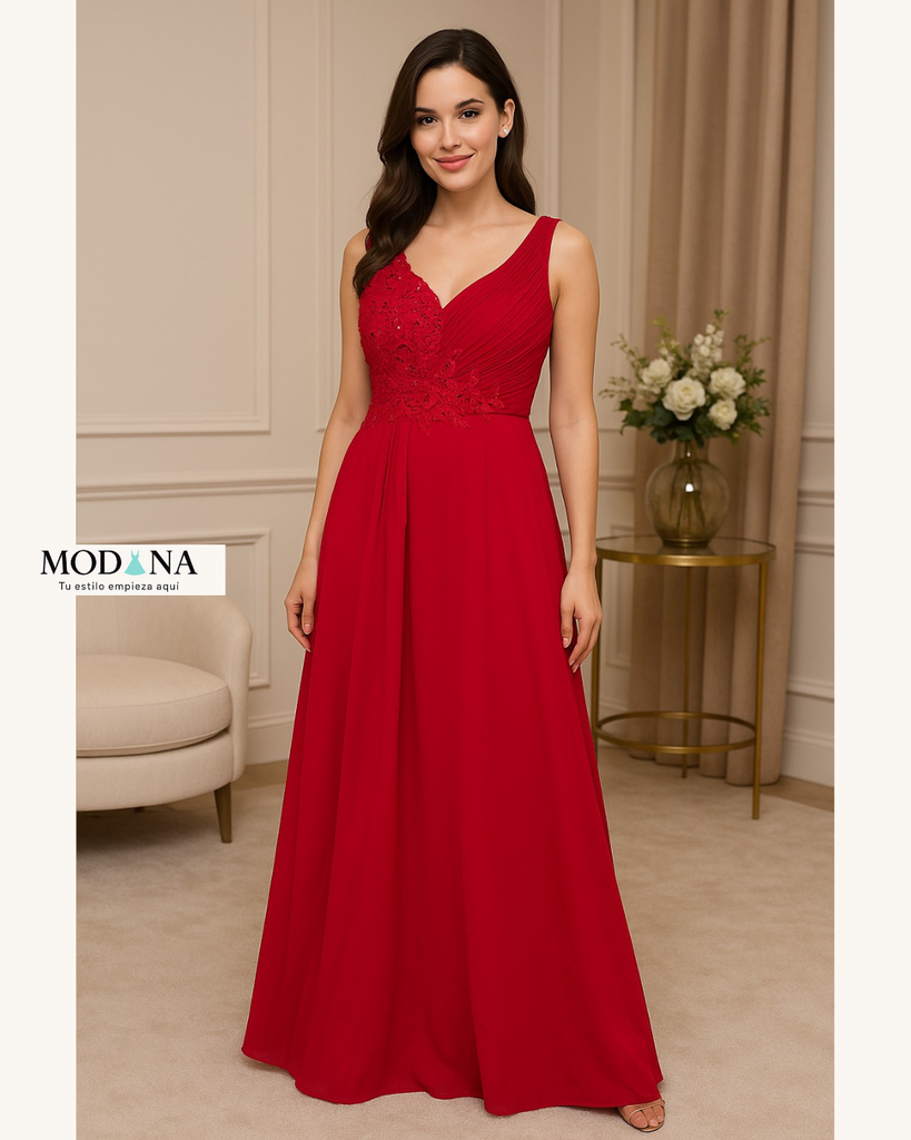 F1663 VESTIDO MARCA SUBLIME COLOR ROJO