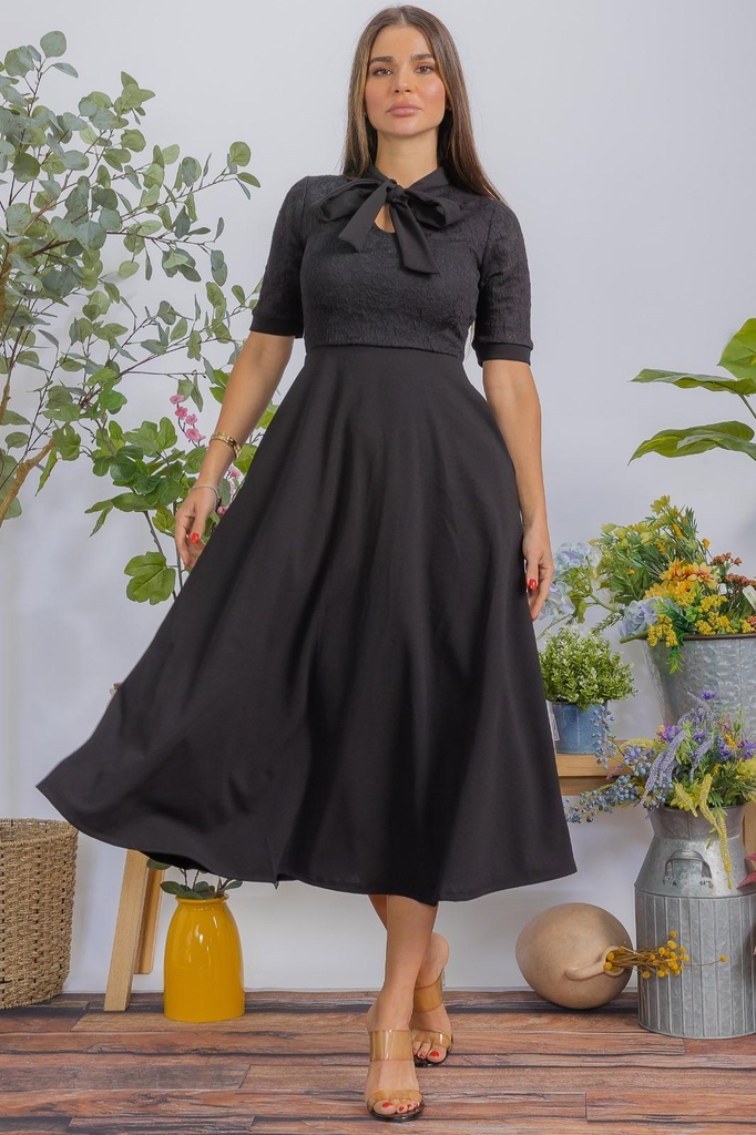 HH777 VESTIDO MARCA HAND H COLOR NEGRO
