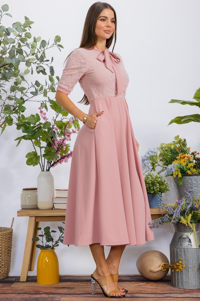 HH777 VESTIDO MARCA HAND H COLOR PALO ROSA
