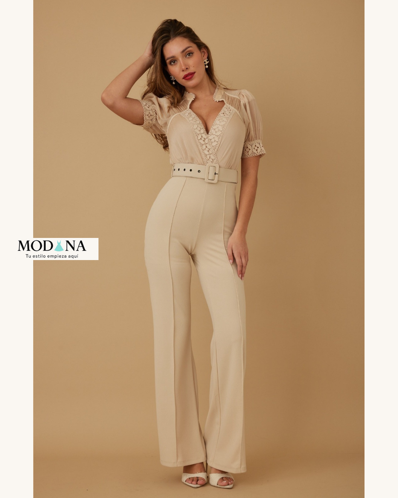 JP23155 ENTERIZO MARCA VALENTINE COLOR BEIGE