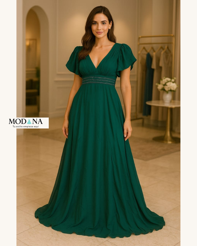 Y8006 VESTIDO MARCA SUBLIME COLOR VERDE