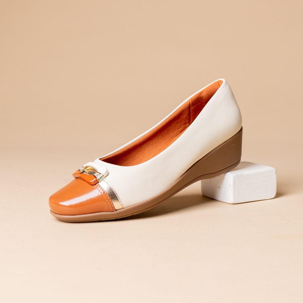 143245 PICCADILLY MOCASINA BLANCO/CAMEL NAPA