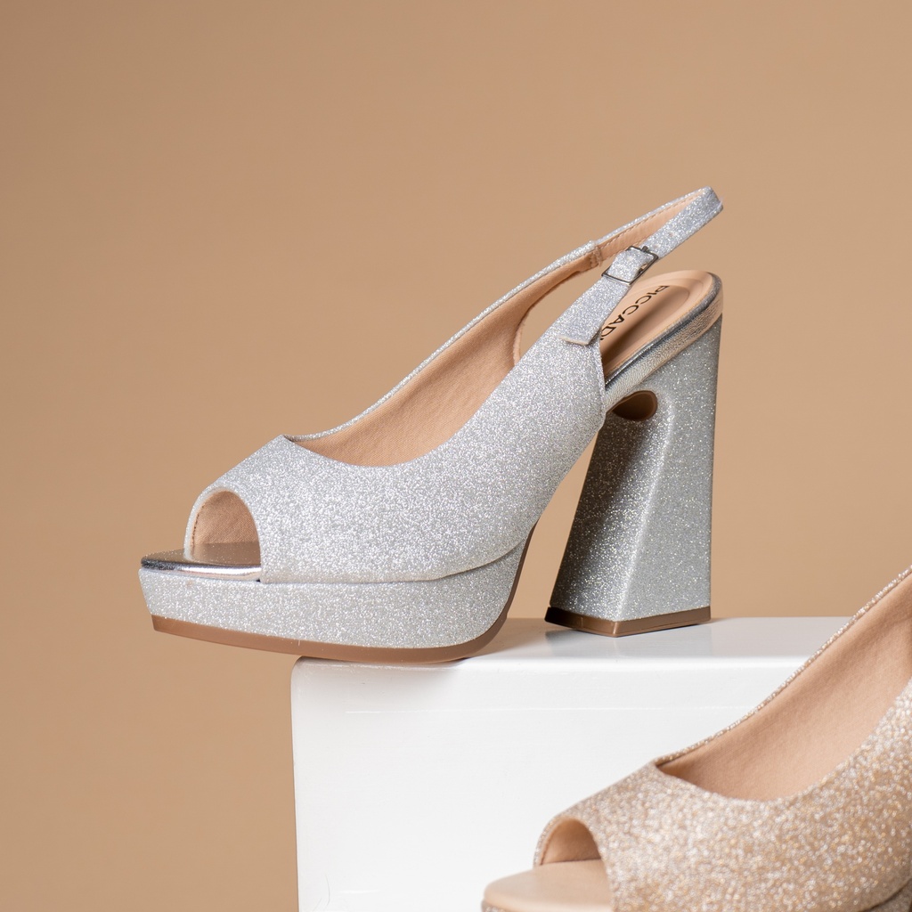 818009 PICCADILLY SANDALIA PLATA GLITTER