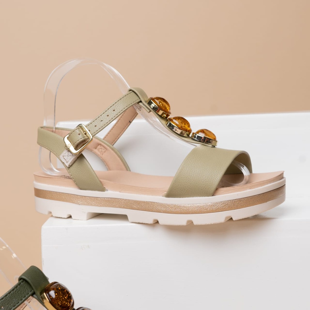 7132.155 MODARE SANDALIA VERDE NAPA