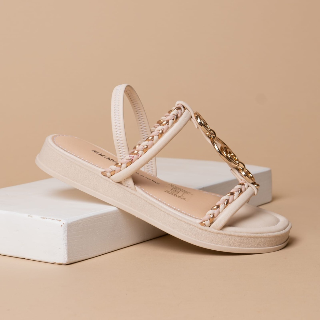 Y8771 DAKOTA SANDALIA CREMA NAPA