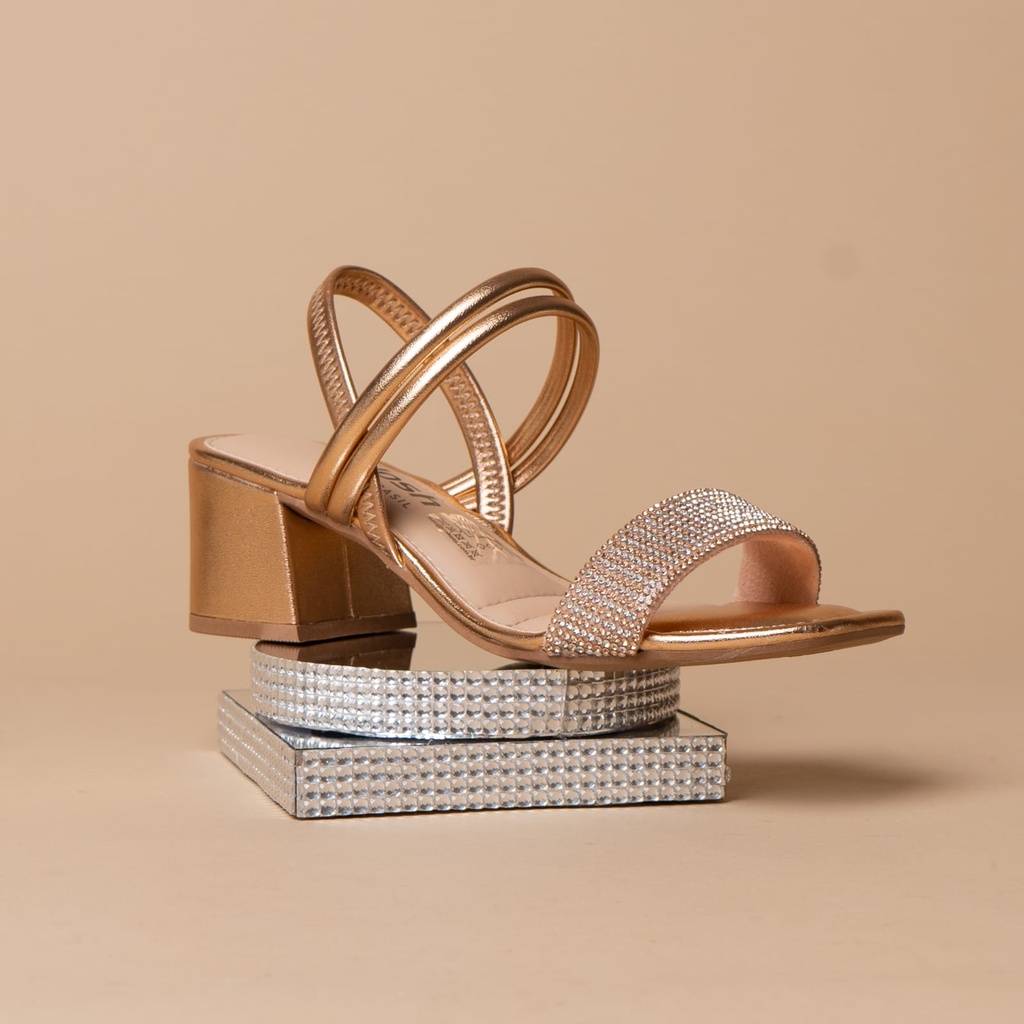 Y8943 DAKOTA SANDALIA ORO ROSA METALIZ.