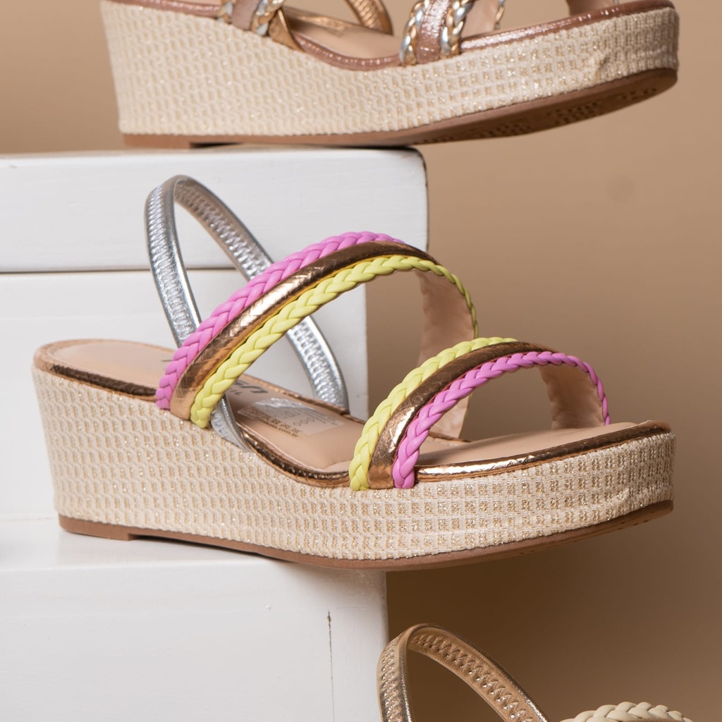 Y8852 DAKOTA SANDALIA PLATA METALIZ.