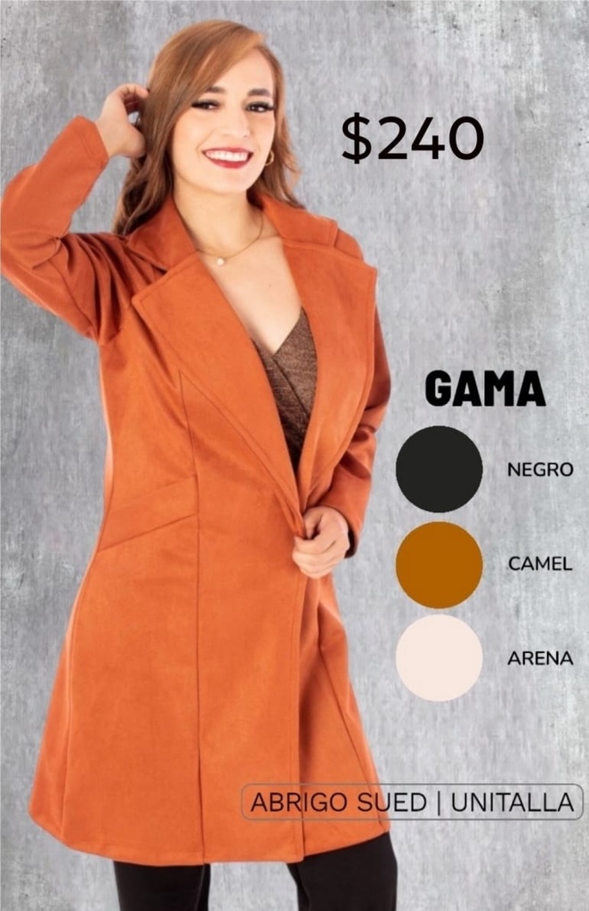 ABRIGO CAMEL SUEDE 