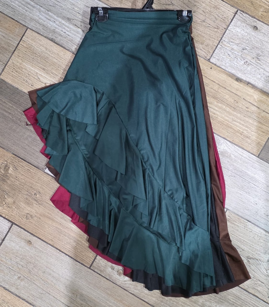 FALDA ASIMETRICA MULTICOLOR