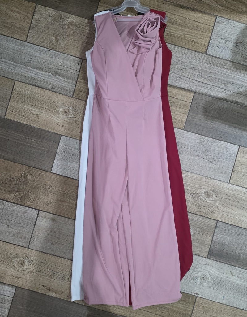 ENTERIZO ROSA SIN MANGAS MULTICOLOR