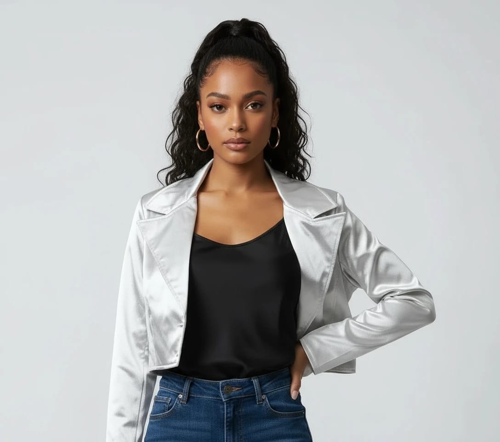 SACO CORTO SATIN MULTICOLOR