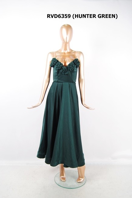 RVD6359 ROSEVELVET VESTIDO ROSAS VERDE