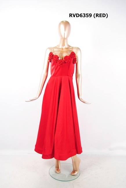 RVD6359 ROSEVELVET VESTIDO ROSAS ROJO