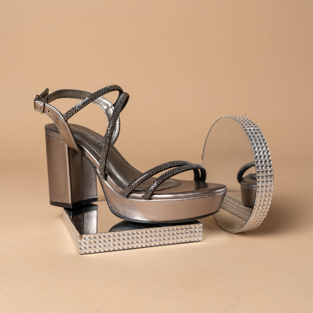 141013 VIAMARTE SANDALIA PLOMO METALIZADO