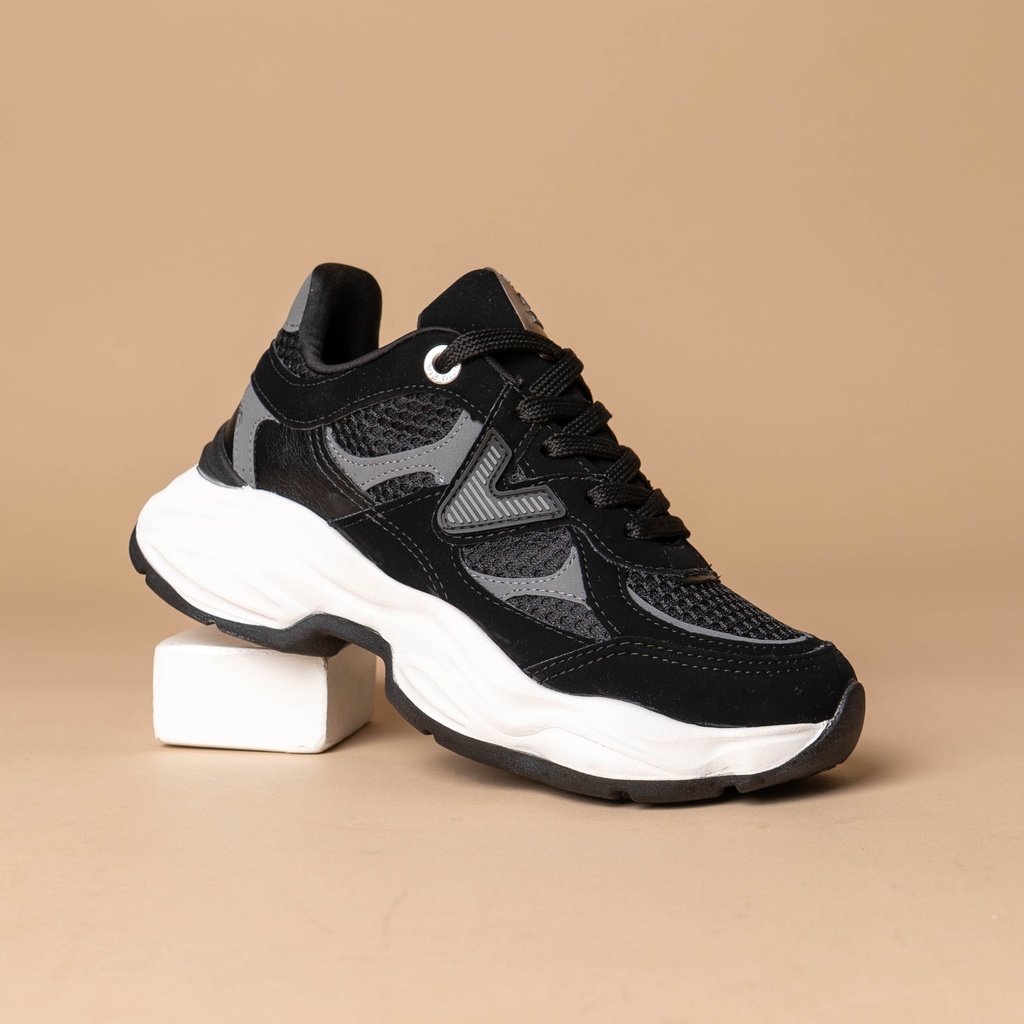 158016 Viamarte Tenis Negro Nobuck