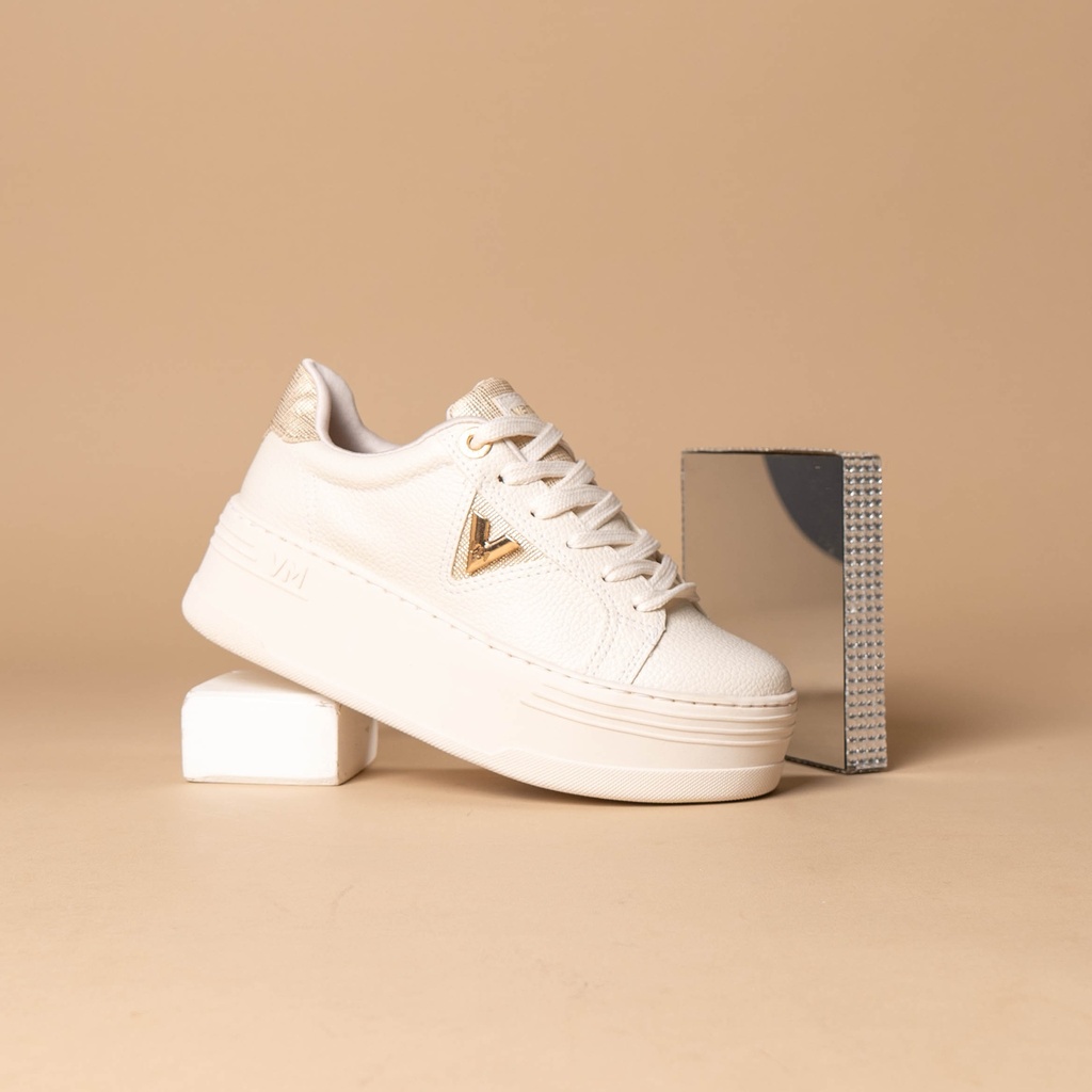 212001 VIAMARTE TENIS CREMA NAPA