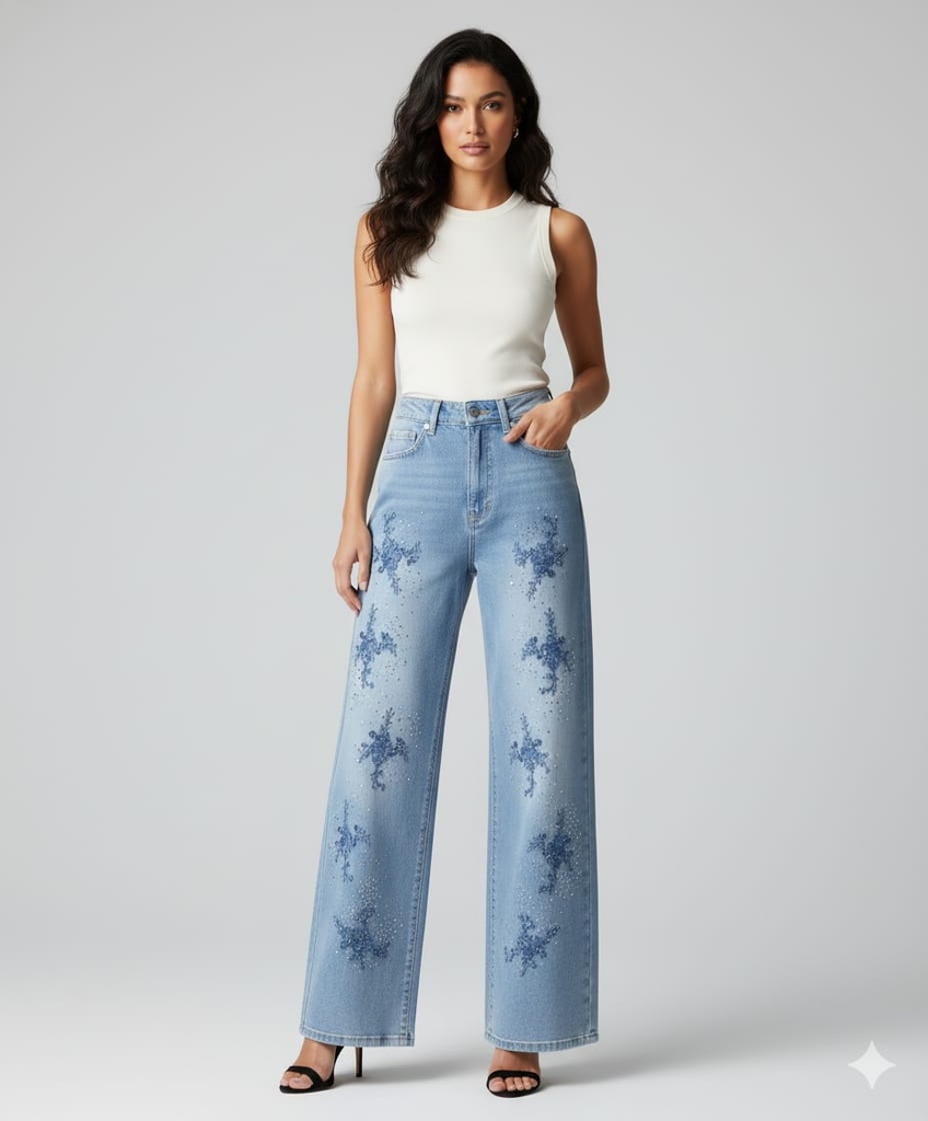 LC0487 COLLECTION PANTALON LONA CELESTE