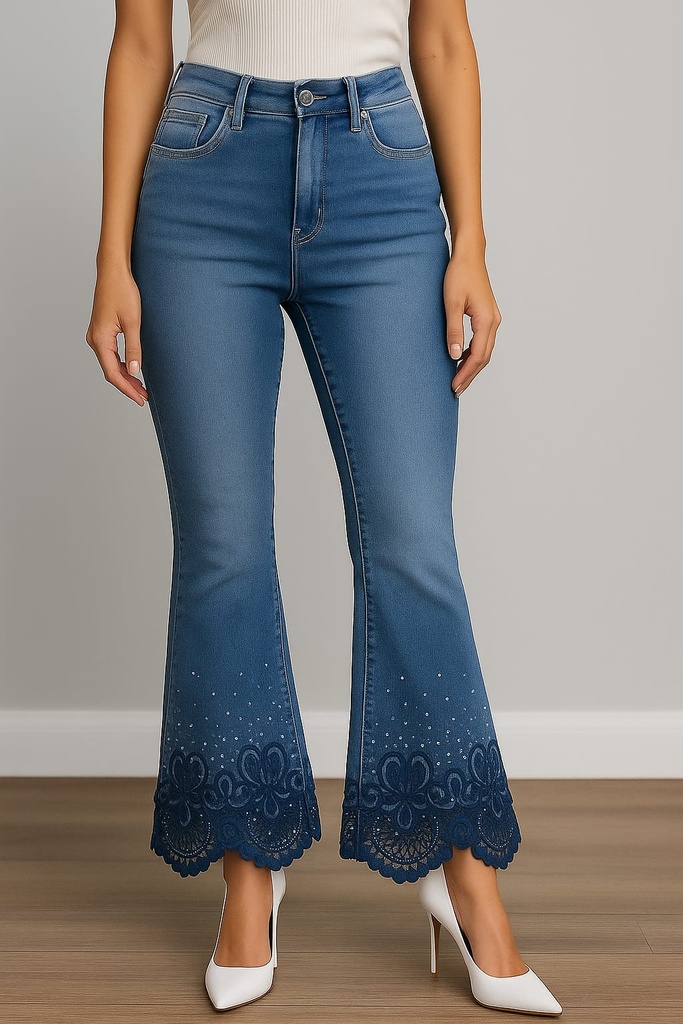 MMS0541 MUYMUY PANTALON LONA CELESTE