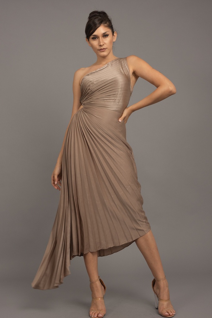 RVD4093 ROSEVELVET VESTIDO LARGO TAUPE