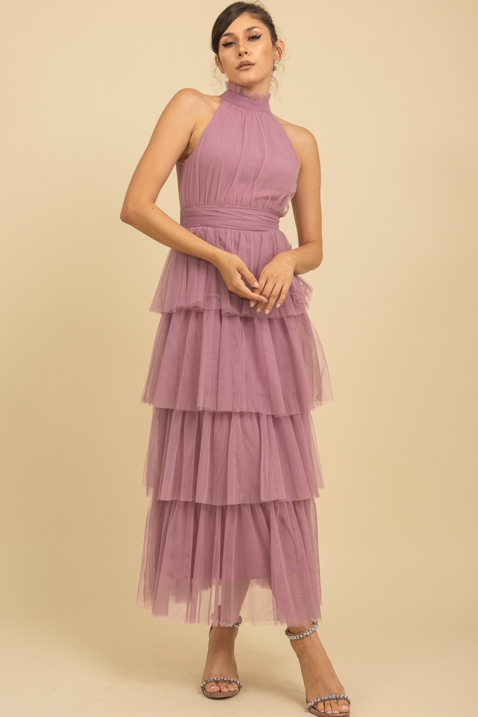 RVD6134 ROSEVELVET VESTIDO LARGO LAVANDA