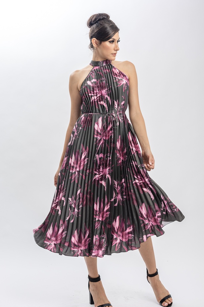 RVD6552 ROSEVELVET VESTIDO GRIS/ROSA