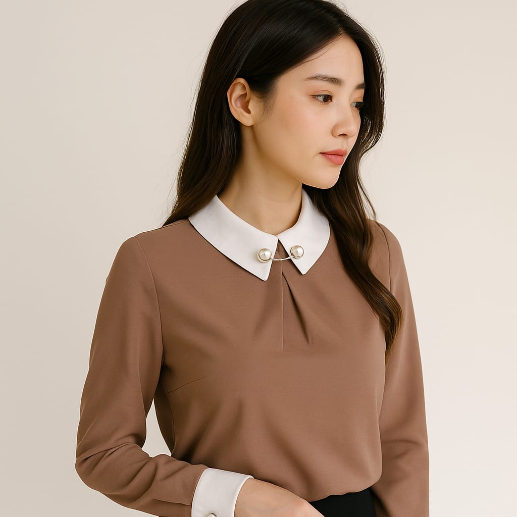 44404T MILK HONEY BLUSA MANGA L. CAMEL