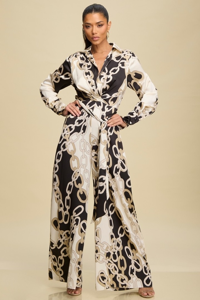 LJP11956 LUXXEL VESTIDO LARGO NEGRO/MULTI