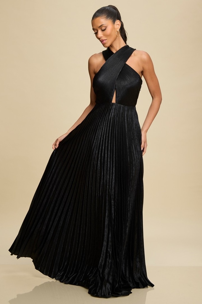 LD11850 LUXXEL VESTIDO LARGO NEGRO