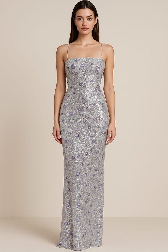 MD6045 MABLE VESTIDO DE GALA PLATA/MORADO