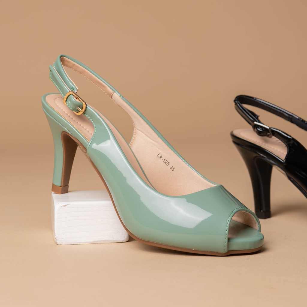 LA125 SOPHIA ZAPATO VERDE VERNIZ