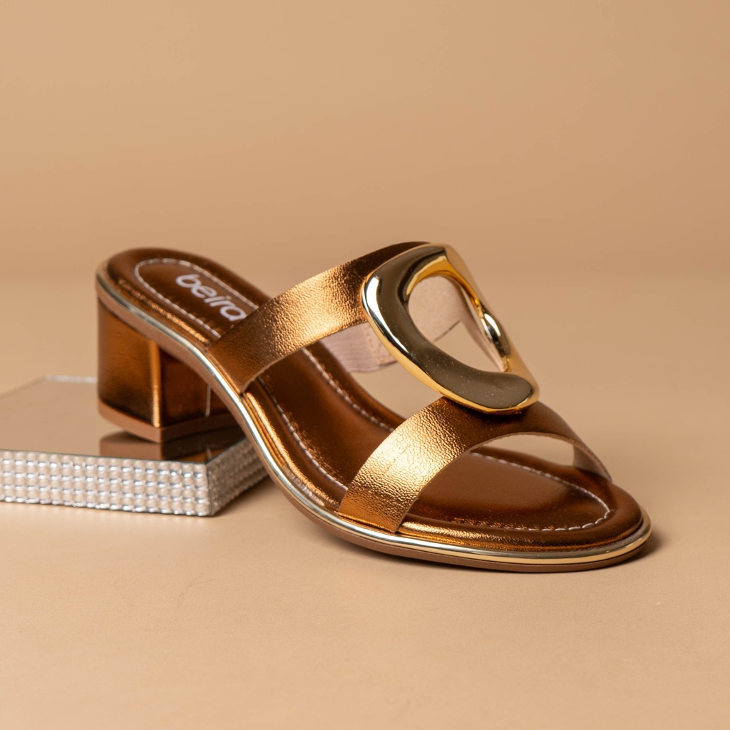 8379.257 BEIRA RIO SANDALIA BRONCE METALIZADO