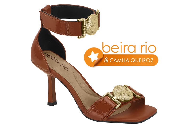 8490.313 BEIRA RIO SANDALIA CAMEL VERNIZ  
