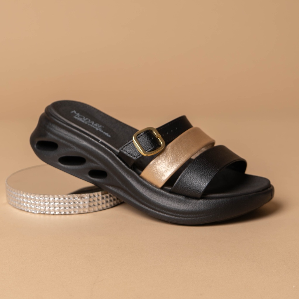 7215.100 MODARE SANDALIA NEGRO/ORO NAPA