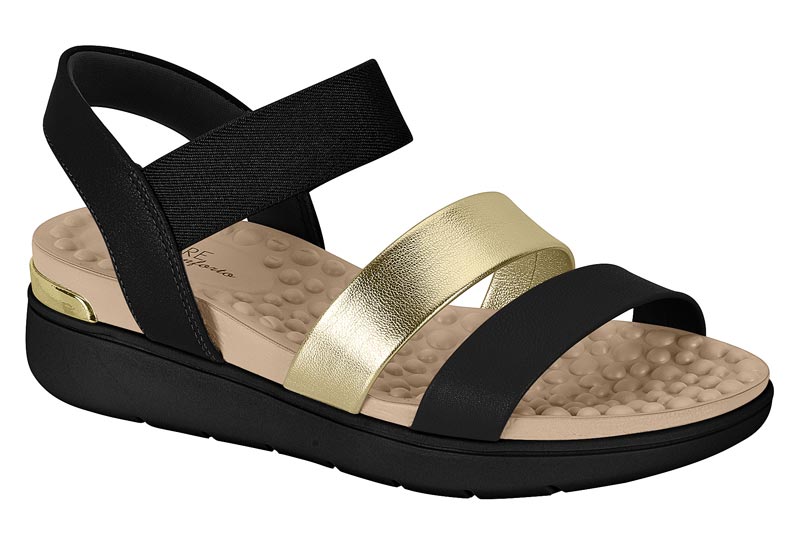 7151.119 MODARE SANDALIA NEGRO/DORADO