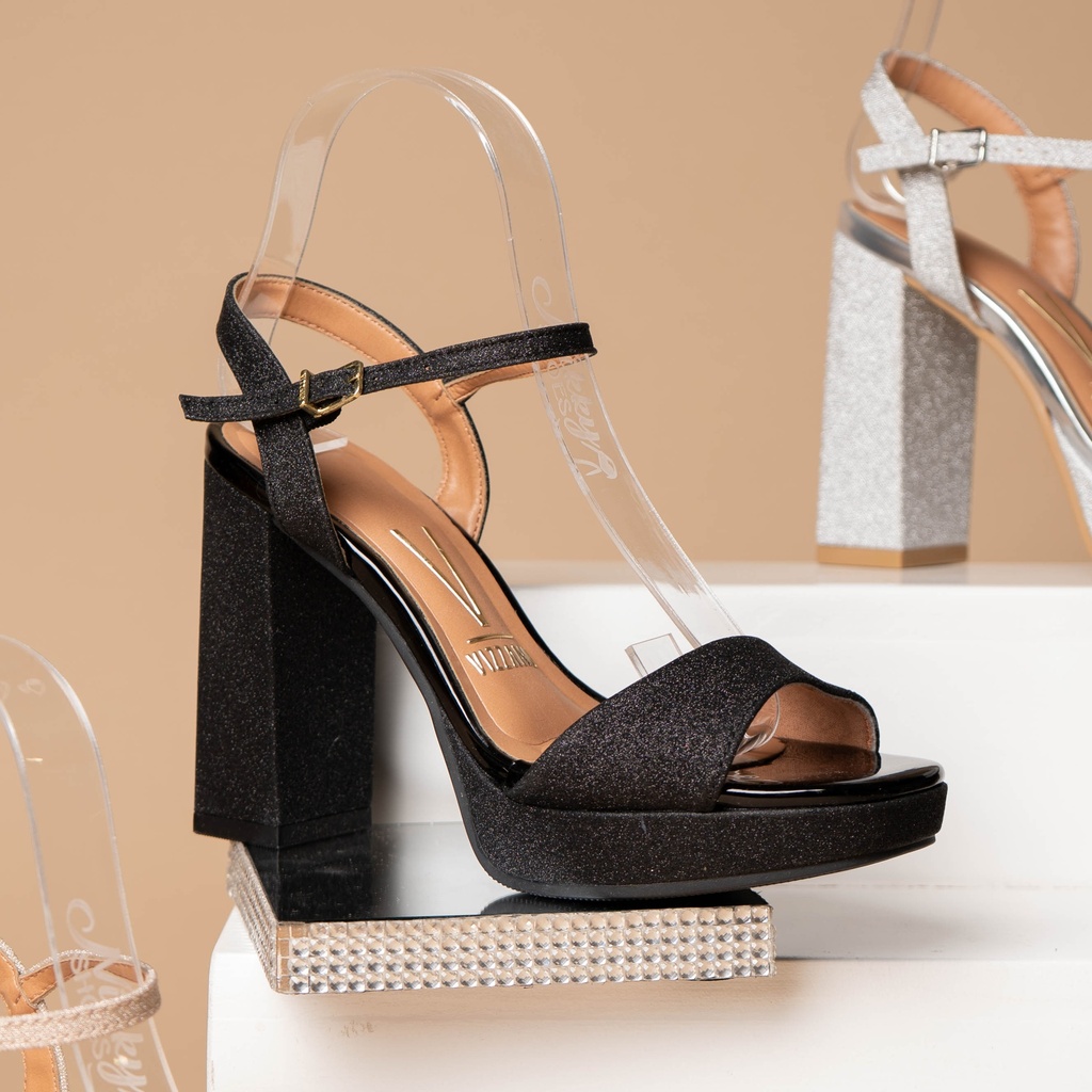 6551.100 VIZZANO SANDALIA NEGRO SHINE   