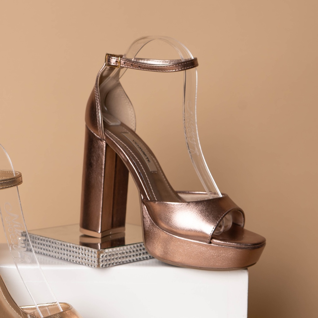 284003 VIAMARTE SANDALIA CAFE METALIZADO