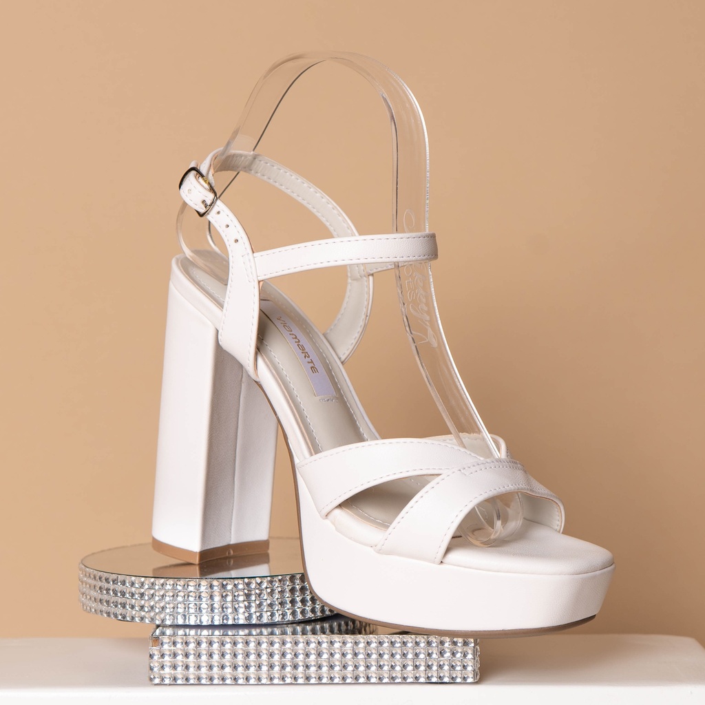 284006 VIAMARTE SANDALIA BLANCO VERNIZ