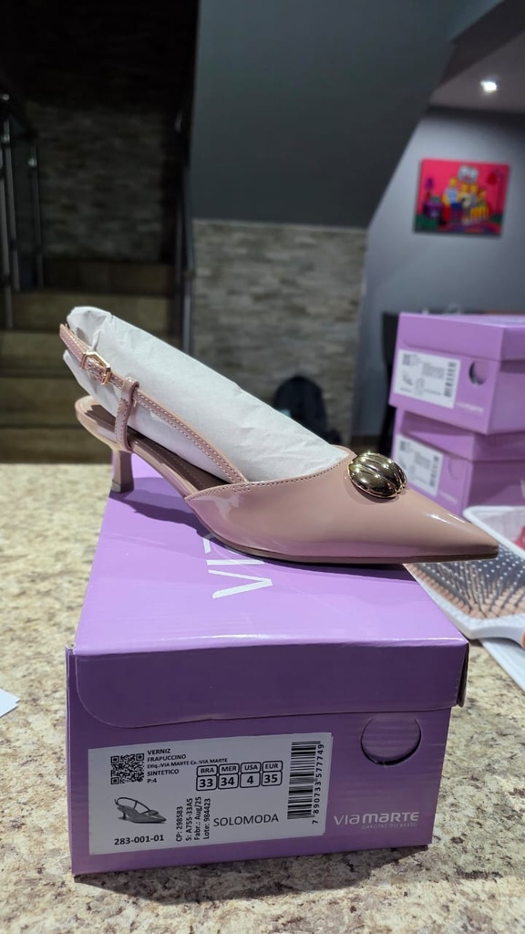 283001 VIAMARTE ZAPATO NUDE VERNIZ 