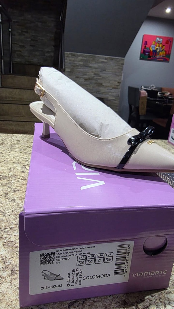 283007 VIAMARTE ZAPATO CREMA NAPA