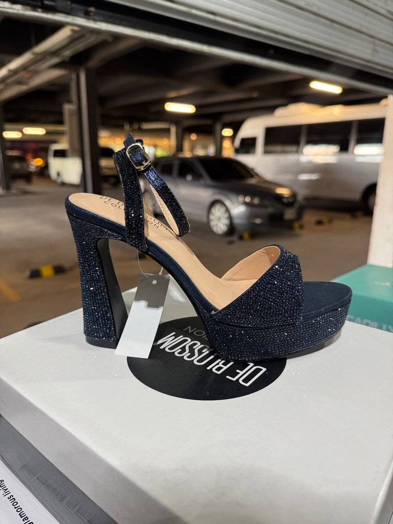 REGINA4 BLOSSOM SANDALIA AZUL ESCARCHADO  