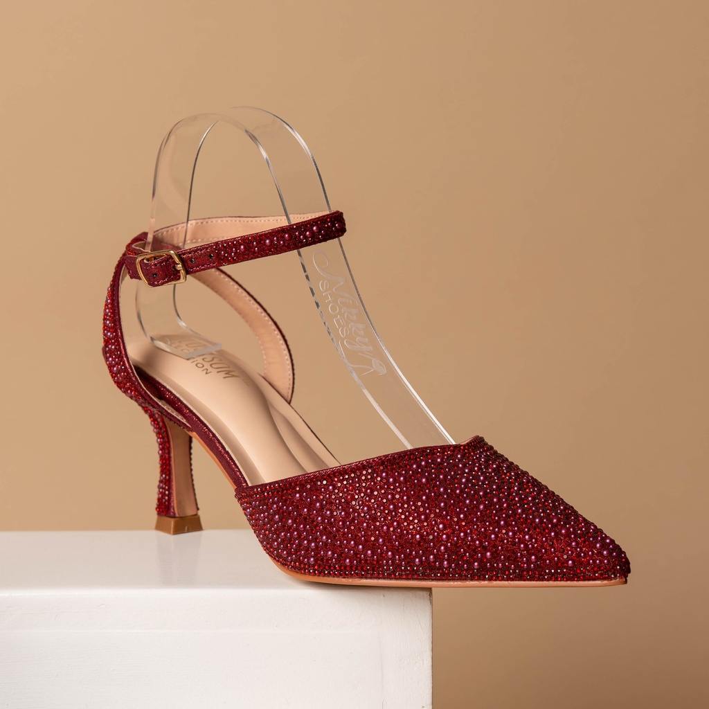 LEXIE2 BLOSSOM ZAPATO VINO ESCARCHADO