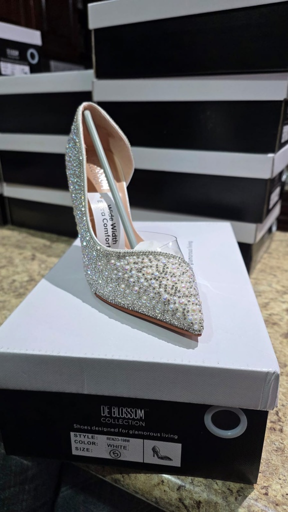 RENZO198W BLOSSOM ZAPATO BLANCO ESCARCHADO