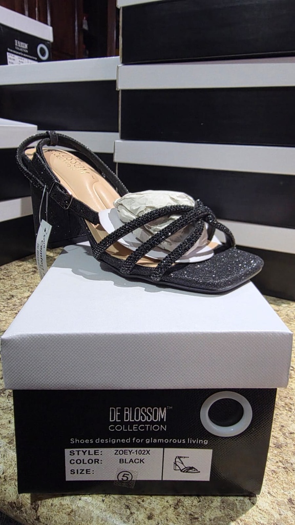 ZOEY102X BLOSSOM SANDALIA NEGRO ESCARCHADO  
